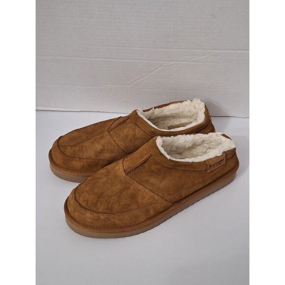 Kollaburra by UGG Graisen Tan Suede Shearling Sheepskin Slippers Men\'s Size 10 main image 4